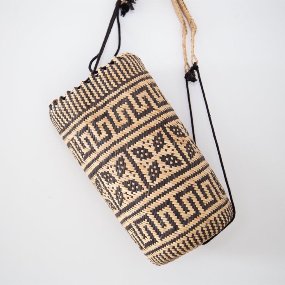 Bali Woven Straw Marketplace Backpack